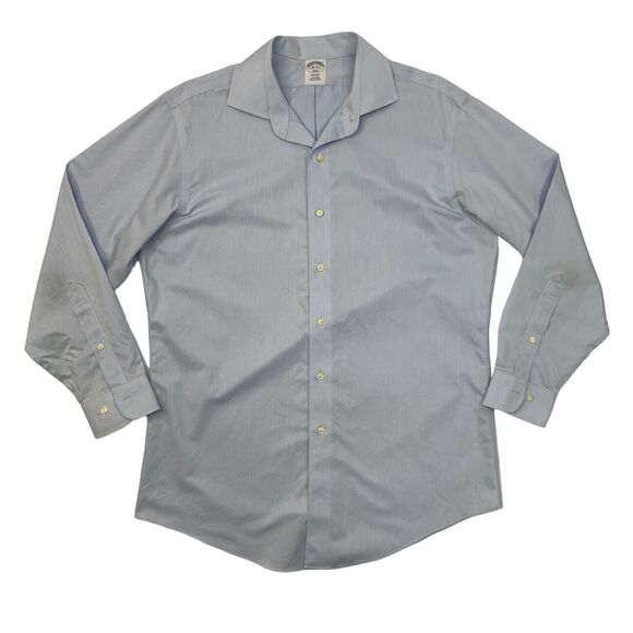 Brooks Brothers Dress Shirt Mens 16 Striped Cotton Regent Non Iron Cotton Button - Picture 1 of 16